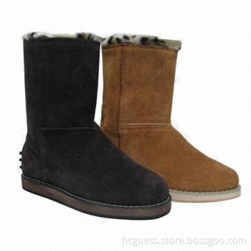 2013 women's winter/snow boots with double face sheepskin and wool materials